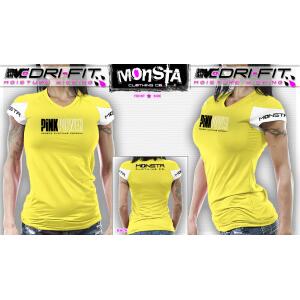 T-Shirt Monsta V-Neck Dri-Fit "Pink Power"