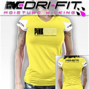 T-Shirt Monsta V-Neck Dri-Fit "Pink Power" L