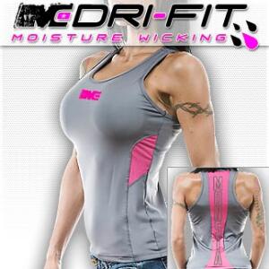 Racerback Monsta Dri-Fit "Back Stripe" grey/pink