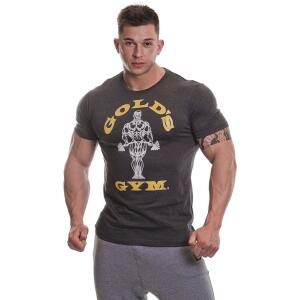 GOLDS GYM T-Shirt Muscle Joe Charocal Marl S