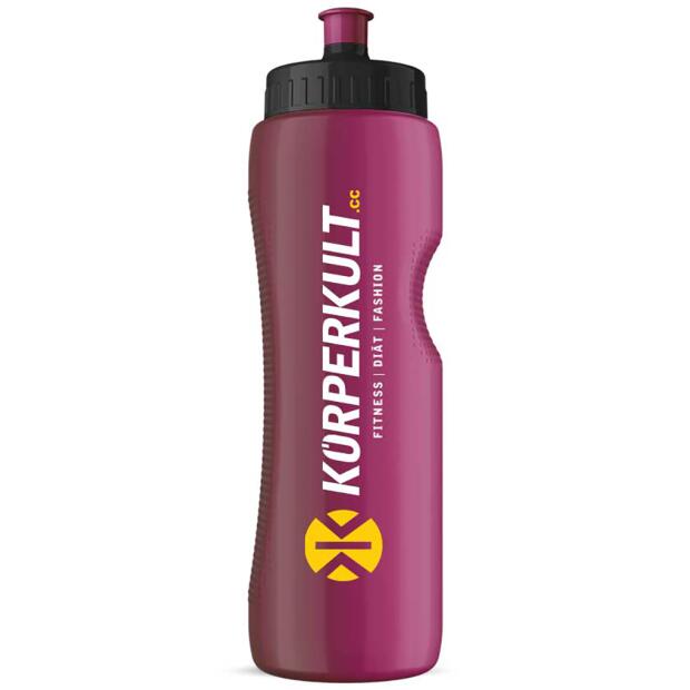 K&Ouml;RPERKULT Trinkflasche 1000ml pink schwarz