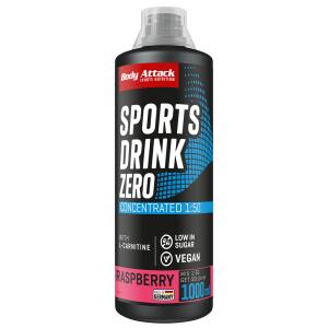 BODY ATTACK Sports Drink Zero 1000ml Raspberry
