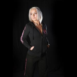 KÖRPERKULT Zip Hoody Lady-Fit black/pink