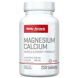 BODY ATTACK Magnesium Calcium 250 Tabs