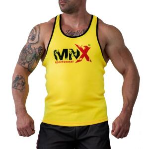 Ribbed Tank-Top "MNX" gelb L