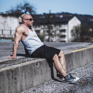 K&Ouml;RPERKULT Stringer Tank Top grey L