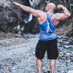 K&Ouml;RPERKULT Stringer Tank Top royal blue XL