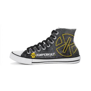 KÖRPERKULT High Top Sneakers grey/yellow