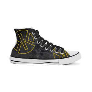 KÖRPERKULT High Top Sneakers grey/yellow