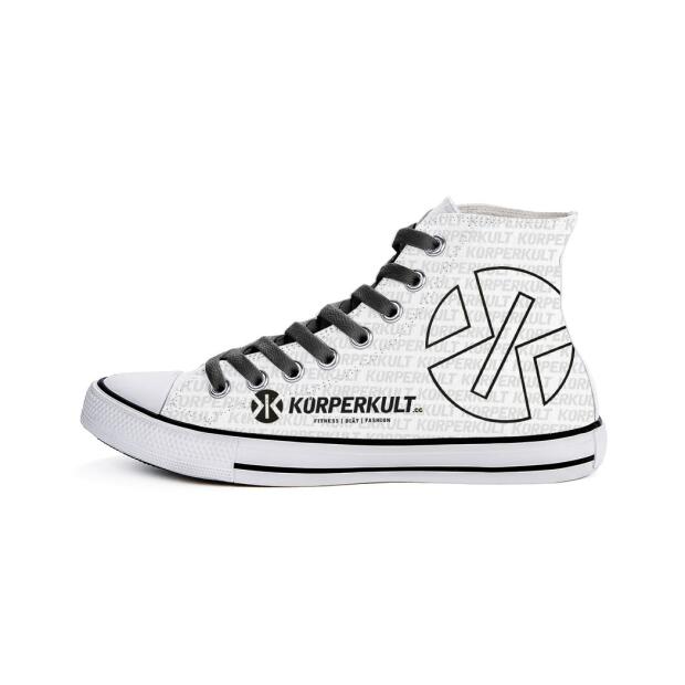 KÖRPERKULT High Top Sneakers white/black